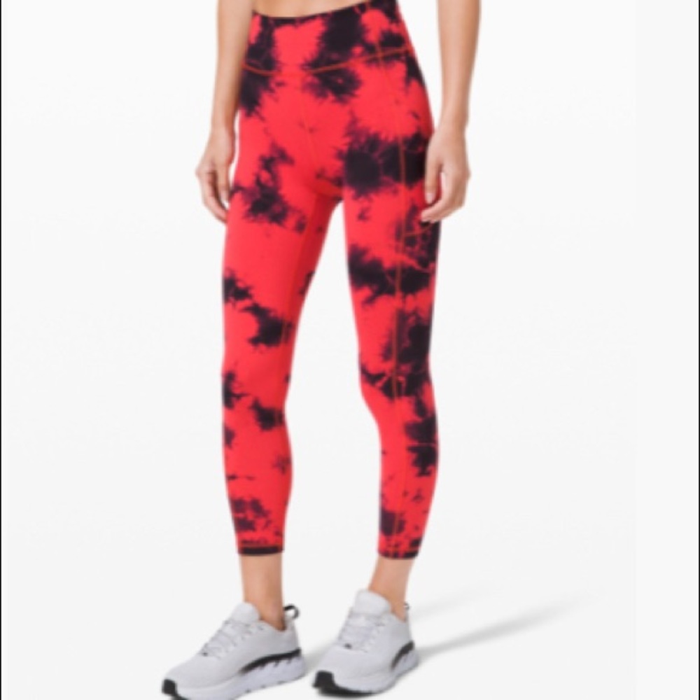 LULULEMON Invigorate 25” Red/Black Legging❤️🖤